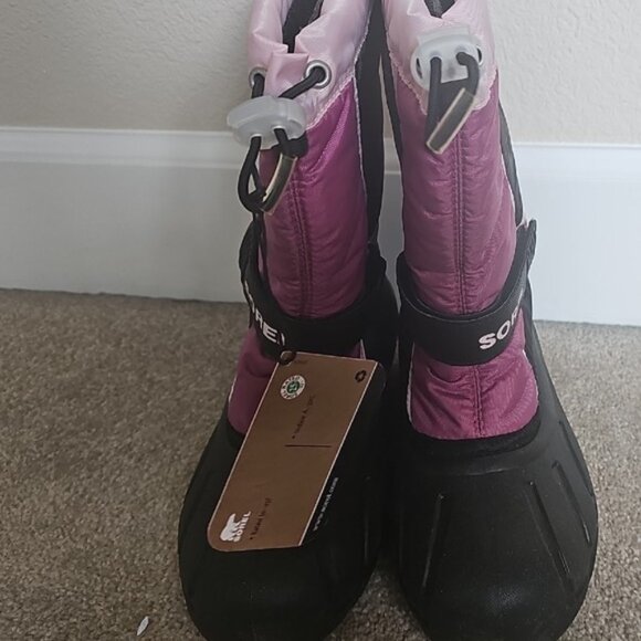 Sorel Black and Pink Snow Boots - Picture 1 of 9